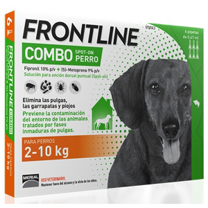 <p>FRONTLINE COMBO PARA PERRO DE 2-10kg 6 PIPETAS</p>