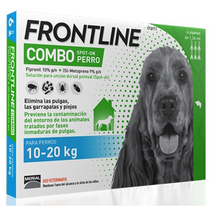 <p>FRONTLINE COMBO PARA PERRO DE 10-20kg 6 PIPETAS</p>
