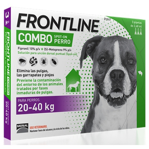 <p>FRONTLINE COMBO PARA PERRO DE 20-40kg 3 PIPETAS</p>