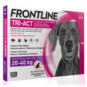 <p>FRONTLINE TRI ACT PARA PERRO DE 20-40kg 3 PIPETAS</p>