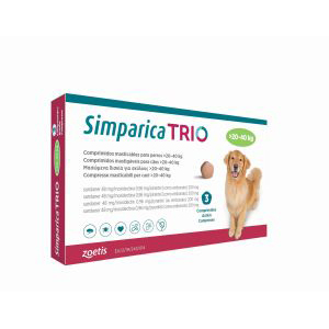 <p>SIMPARICA TRIO 20-40Kg 3 COMPRIMIDOS MASTICABLES</p>